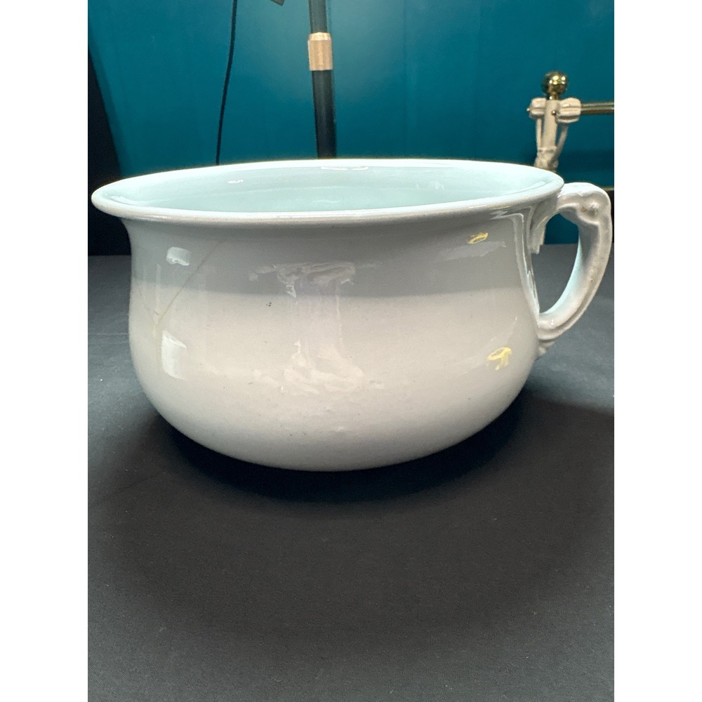 Antique Wood & Son Royal Ironstone China White Chamber Pot England Victorian
